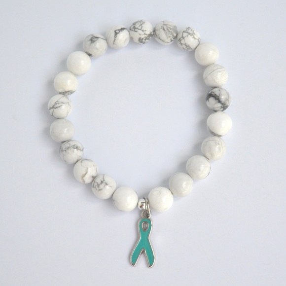 Ashley Jane Milan Jewelry - OVARIAN CANCER Awareness Gemstone Beaded Bracelet